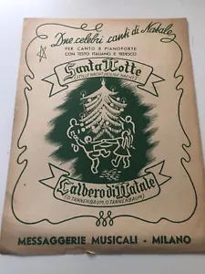 Old Music Score Two Christmas Songs Holy Night The Christmas Tree - Picture 1 of 2