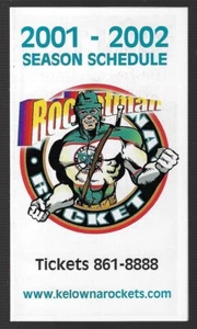 2001-02 Kelowna Rockets WHL Hockey Schedule !!! Econo Wise - Picture 1 of 1