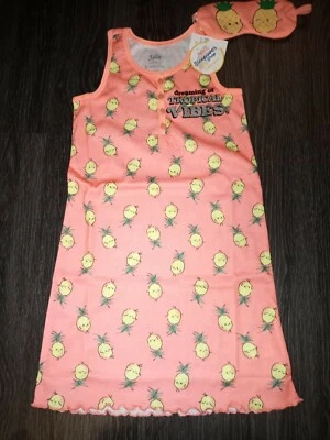 Girls justice 2pc pineapple sleepshirt size 7 new   - Image 1 of 2