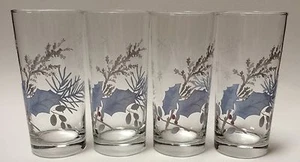 Set Of 4 Pfaltzgraff Winter Frost 15 Oz Cooler Tumblers Beverage Glasses - Picture 1 of 2