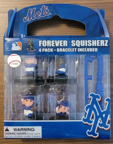 NEW YORK METS FOREVER SQUISHERZ 4 PACK BRACELET INCLUDED NIP Cover