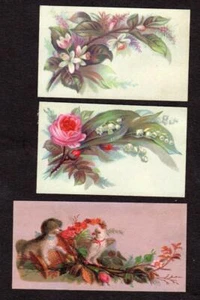 LOTE/3 TARJETAS COMERCIALES VICTORIANAS PAPEL PINTADO DE EGLEFINO DE DROGADICTO CIUDAD DE MICHIGAN INDIANA - Imagen 1 de 2