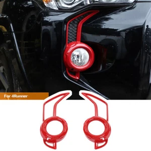 Red Front Fog Light Lamp Trim Cover Accessories For 4Runner 2010-20 SR5/ TRD Pro - Picture 1 of 12