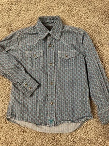 Wrangler 20x Competition Pearl Snap Boys Small S Western Cowboy Shirt VINTAGE - Picture 1 of 6