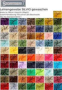 Lino Algodón Lavado SILVIO - 50cm - Pasos - Tela de Verano - Refrigerador - Eco Tex - Imagen 1 de 72