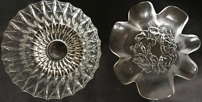 2 wunderschöne Glas Schalen Schüsseln 21 x 8cm - Bild 1 von 4