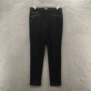 Halogen Trouser Dress Pants Womens 10 (Actual 33x29.5) Black Mid Rise Zip Fly - Picture 1 of 19