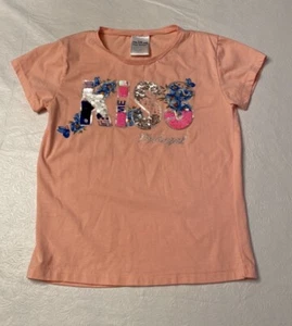 Portugal Kiss Me Kids T-Shirt- Flip Sequence- Size 7/8 - Picture 1 of 3