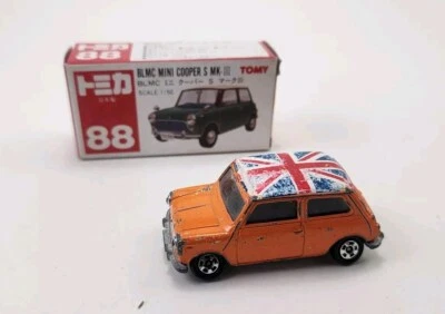 Vtg  1979 BLMC Mini Cooper Orange MK-III Tomy Tomica 88 Toy Made in Japan w/ Box - Image 1 of 4