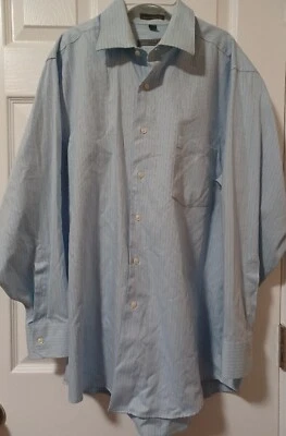 Geoffrey Beene Adult Large Dress Shirt color blue size  16 # 32/33 - Image 1 of 2