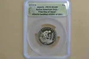 2009 S ANACS PR70 DCAM NATIVE AMERICAN DOLLAR $1 First Day Issue - Picture 1 of 4