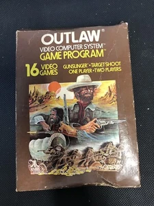Atari 2600 Game OUTLAW In Box Instructions USA 1978 Good Condition Rare NTSC - Picture 1 of 8