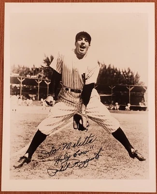 Phil Rizzuto Auto New York Yankees Vintage Original Baseball 8x10 Photo JSA - Image 1 of 4