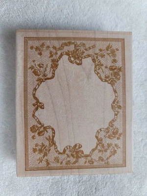 Sello de goma Anna Griffin 580k07 cinta y marco de encaje sello montado Foto 1 de 4