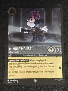 Lorcana Whispers in the Well Minnie Mouse-Ghost Hunter Cold Foil 181/204 NM - Picture 1 of 2