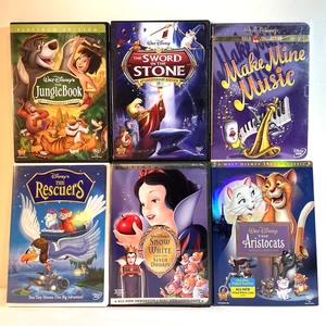 6 DISNEY MOVIES (DVD Lot) Animation Adventure Comedy Fantasy Musical Romance - Picture 1 of 20