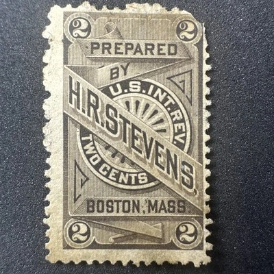 1878 RS229 Stevens Proprietary Medicine Revenue Stamp Boston - Image 1 of 4