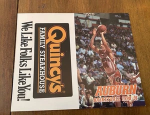 Neu 1990-91 Auburn Tigers unbenutzt Basketball Pocket Spielplan Quincy’s - Bild 1 von 2