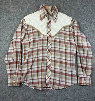 Vintage Alfie California Shirt Flannel Button Up Hippy 1970s Size Large - Image 1 of 4