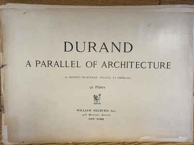 Durand a Parallel of Architecture portfolio fo 92 prints Receiul et Parallel - Image 1 of 4