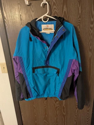 Vintage Obermeyer Windbreaker Colorblock Pullover Anorak Jacket Coat 80s 90s Med - Image 1 of 4