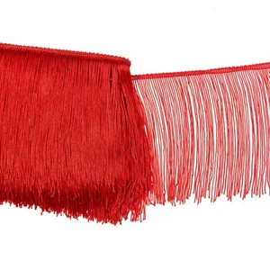 Red Fringe Trim Tassel Sewing Trim 6Inch Width 10 Yards Long for Clothes Acce... - Picture 1 of 6