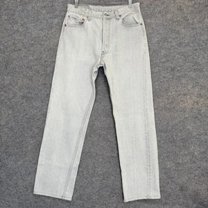 Vintage Levi's 501 Jeans Herren 34x36 (passt 30x30) hellgrau Knopfleiste 90er Hose - Bild 1 von 18
