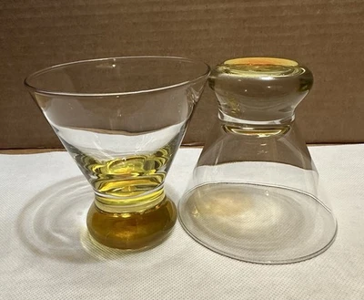 2 vasos de martini sin tallo base naranja Foto 1 de 4