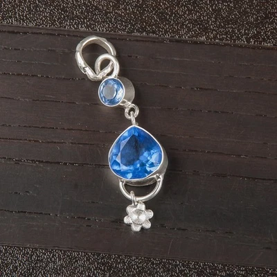 December Birth HEART TANZANITE Engagement Daughter Pendant 925 Sterling Silver - Image 1 of 4