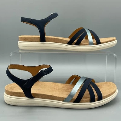NUEVAS Sandalias Cómodas Easy Spirit Para Mujer Dottle 3 Correa en el Tobillo Azul Oscuro Talla 6.5M Foto 1 de 4