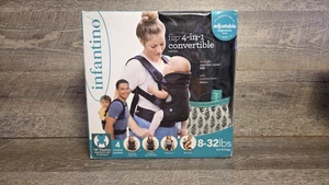 Baby Kindertrage Infantino Flip 4-in-1 umbaubar vorne hinten 8-32lb schwarz - Bild 1 von 6
