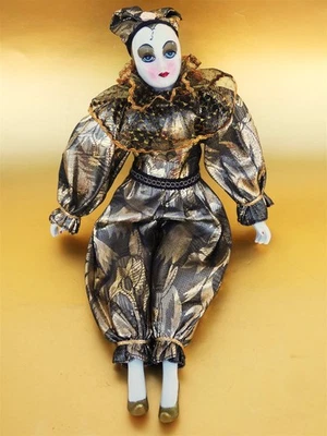 Porcelain Jester Clown Doll Vintage 16” Tall - Image 1 of 4