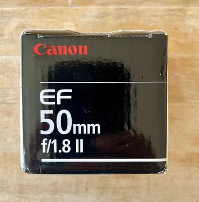 Canon EF 50mm f/1.8 II Lens Camera Photo *NEW IN BOX* - Image 1 of 4