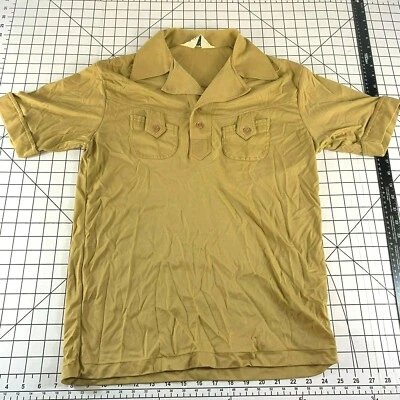 Vintage 60s 70s 80s Mod Atomic Retro Hippy Hollywood Polo T Shirt Pocket Mid Cen - Image 1 of 4