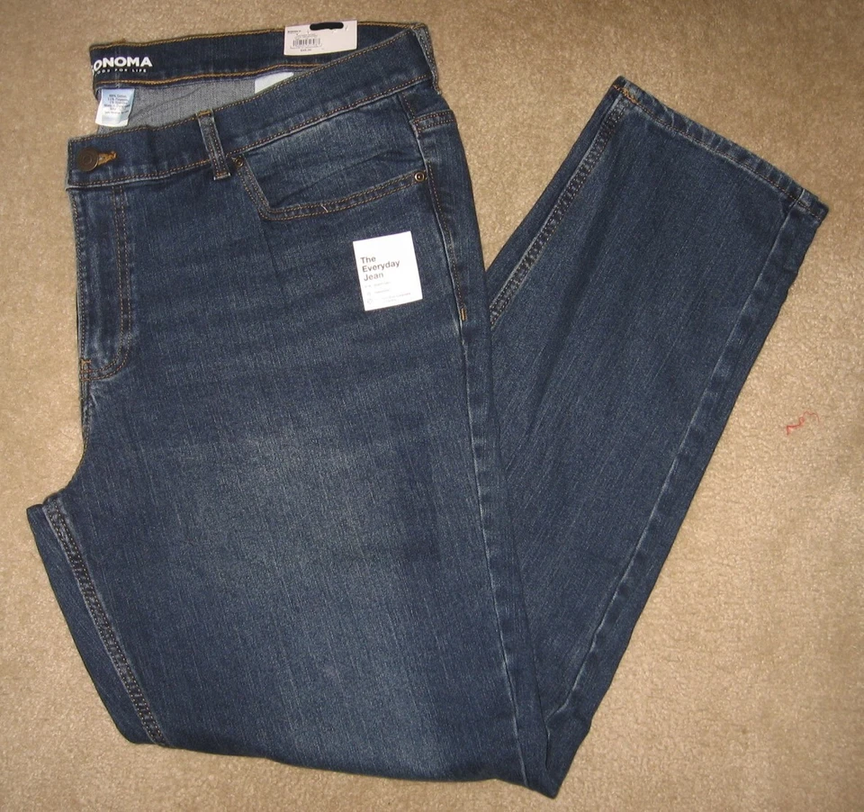 Men's Sonoma Jeans 48x32 Dark Stone Big & Tall The Everyday Jean Stretch