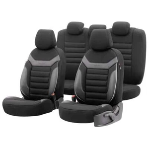 Premium Car Seat Covers Full Set, Black Grey For Noble M600 2009 Onwards - Picture 1 of 10