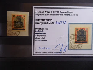 25 Pf, Typen I, PF: A, schönes Briefstück, FFB "Ney BPP" - Picture 1 of 1