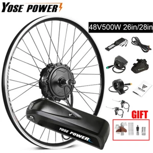 Electric Bike Conversion Kit with Battery 48V 500W 26in 28in Hub Motor Wheel - Picture 1 of 17