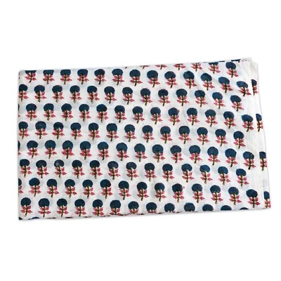 Indian Hand Block Printed Mustard Pure Cotton Fabric Craft Floral Print 10 Yard - Image 1 of 4