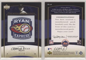 2007 Upper Deck Premier Premier Stitchings Gold /10 Nolan Ryan #PS-18 HOF