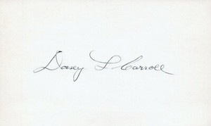  Dixie Carroll 1919 Boston (Dec. 1984) Signed 3x5 Index Card with JSA COA