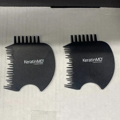 Paquete de 2 - Peine optimizador de línea del cabello KeratinMD para fibras de construcción Foto 1 de 2