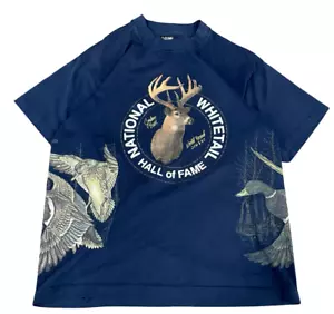 Vintage Screen Stars National Whitetail Duck Hunting Nature Blue Shirt Mens XL - Picture 1 of 8