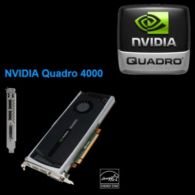 NVIDIA QUADRO 4000 2GB GDDR5 PCI-E x16 DVI/ 2 X DISPLAY PORT Graphics Video Card - Image 1 of 4