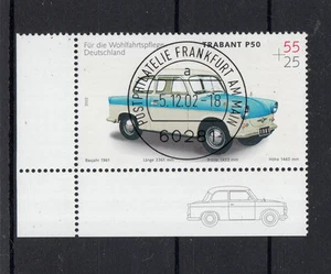 Germany Welfare Brand 2002: Oldtimer Trabant P 50 / fantastic full stamp - Bild 1 von 1