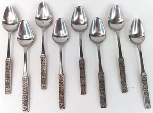 Vintage Stanley Roberts Edelstahl Besteck Burguntin Samt 8-teiliges Löffel Set! - Bild 1 von 4