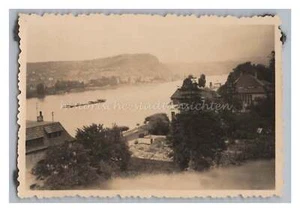 Remagen 1957 - Erpeler Ley Wohnhäuser Frachtschiff - Altes Foto 1950er - Bild 1 von 2