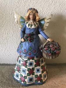 Jim Shore Engel Blumen 6" Figur 2002 Heartwood Creek 105169 Vintage bunt - Bild 1 von 5