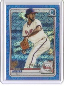 2020 Bowman Chrome Adonis Medina Mega Box Prospect Blue Refractor Card /150 - Bild 1 von 2