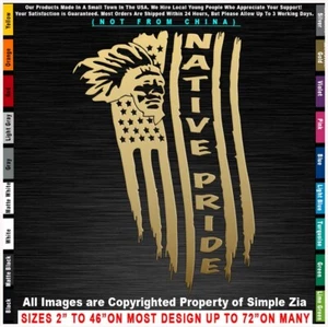 Indianer zerfetzte Flagge Häuptling Apache Navajo Pueblo Hopi Zuni Aufkleber Abziehbild - Bild 1 von 12